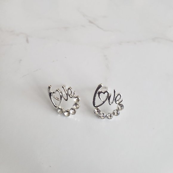Silver Love Earrings - Picture 1 of 1